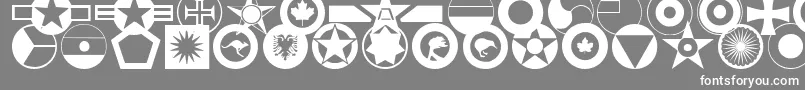 roundels Font – White Fonts on Gray Background