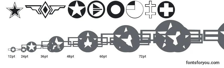 Roundels (139218) Font Sizes