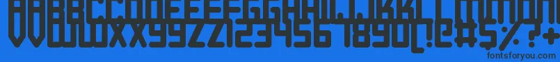 Roundish Font – Black Fonts on Blue Background