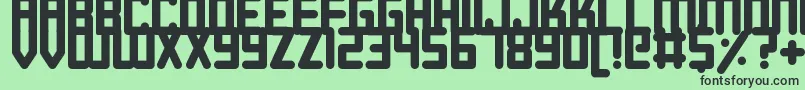 Шрифт Roundish – чёрные шрифты на зелёном фоне