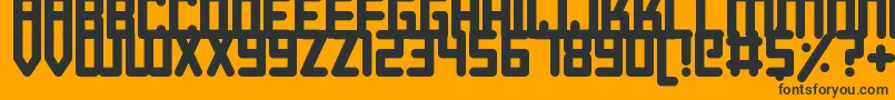 Шрифт Roundish – чёрные шрифты на оранжевом фоне