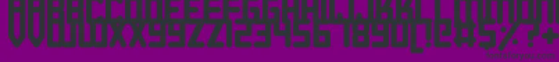 Roundish-fontti – mustat fontit violetilla taustalla