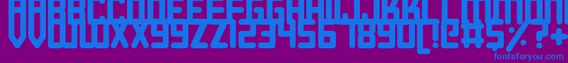 Шрифт Roundish – синие шрифты на фиолетовом фоне