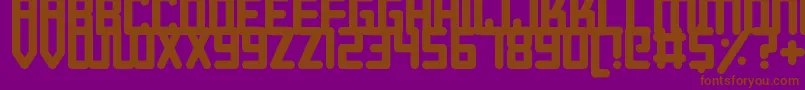 フォントRoundish – 紫色の背景に茶色のフォント