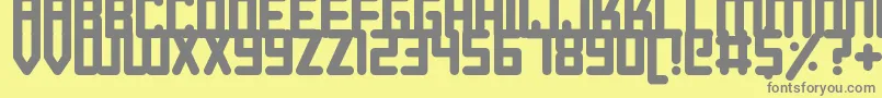 フォントRoundish – 黄色の背景に灰色の文字