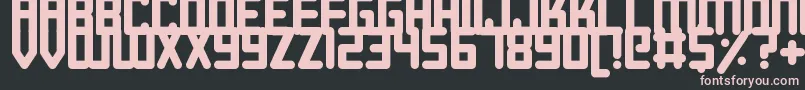 Roundish Font – Pink Fonts on Black Background