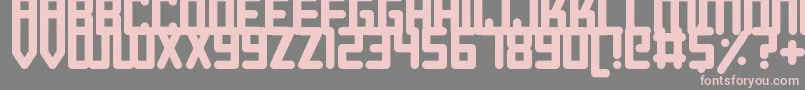 Roundish-fontti – vaaleanpunaiset fontit harmaalla taustalla