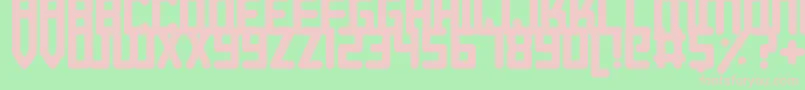 フォントRoundish – 緑の背景にピンクのフォント
