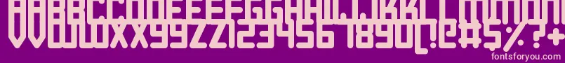 Roundish Font – Pink Fonts on Purple Background