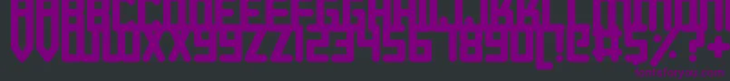 Roundish Font – Purple Fonts on Black Background