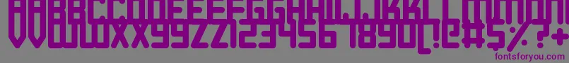 フォントRoundish – 紫色のフォント、灰色の背景