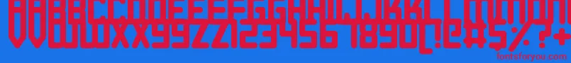 More about Roundish Font Roundish Font – Red Fonts on Blue Background