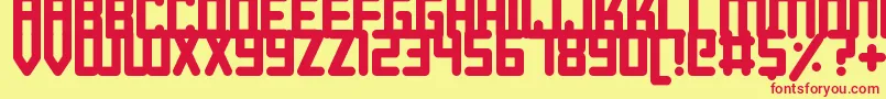 Roundish Font – Red Fonts on Yellow Background