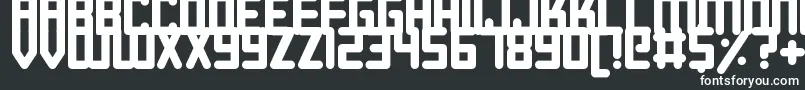 Roundish Font – White Fonts on Black Background