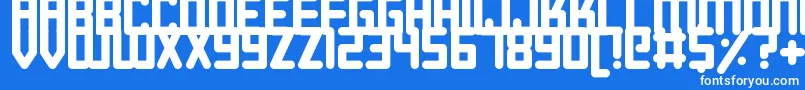 Roundish Font – White Fonts on Blue Background