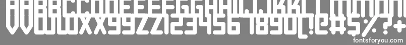 Roundish Font – White Fonts on Gray Background