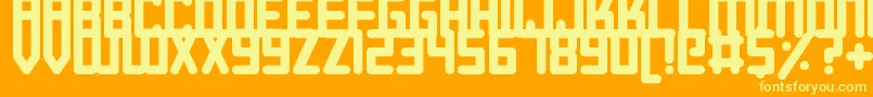 Roundish-fontti – keltaiset fontit oranssilla taustalla