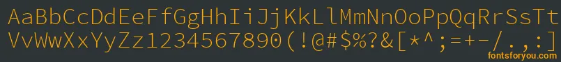 Шрифт SourcecodeproLight – оранжевые шрифты на чёрном фоне