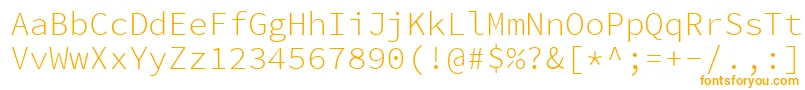 SourcecodeproLight Font – Orange Fonts on White Background