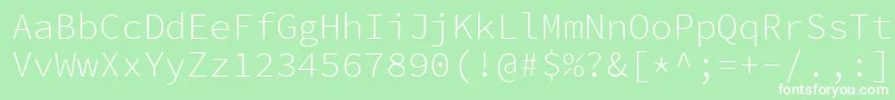 SourcecodeproLight Font – White Fonts on Green Background