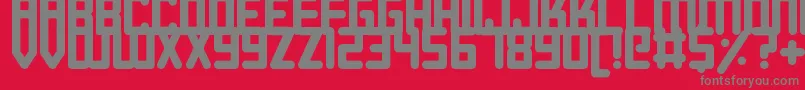 フォントRoundish – 赤い背景に灰色の文字