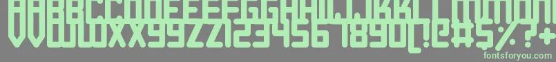 Roundish Font – Green Fonts on Gray Background