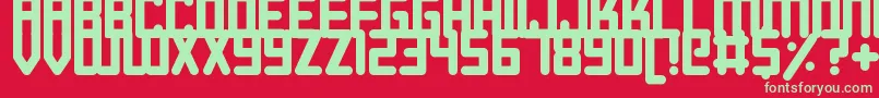 フォントRoundish – 赤い背景に緑の文字