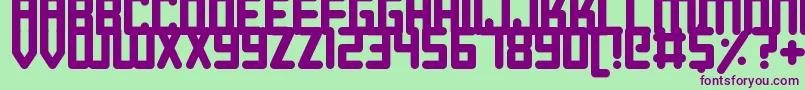 Roundish Font – Purple Fonts on Green Background
