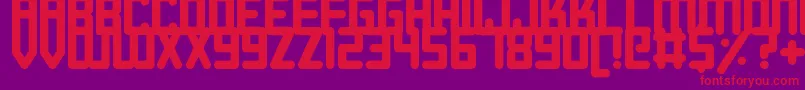 Roundish Font – Red Fonts on Purple Background