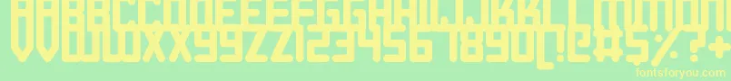 Roundish Font – Yellow Fonts on Green Background