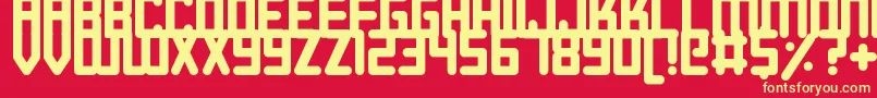 フォントRoundish – 黄色の文字、赤い背景