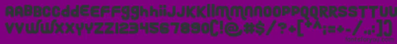 Roundy Rainbows Font – Black Fonts on Purple Background