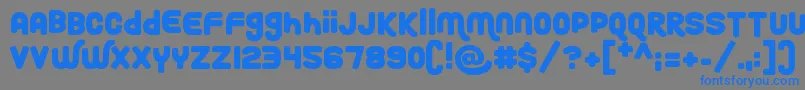 Roundy Rainbows Font – Blue Fonts on Gray Background