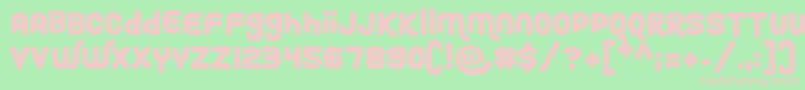 Roundy Rainbows Font – Pink Fonts on Green Background