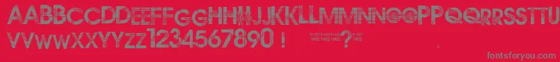 フォントroute 3 – 赤い背景に灰色の文字