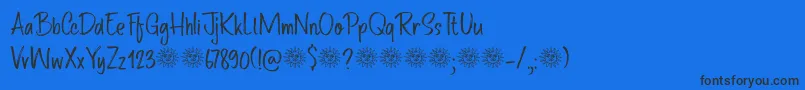 Route Du Soleil DEMO Font – Black Fonts on Blue Background