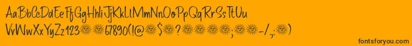 Route Du Soleil DEMO Font – Black Fonts on Orange Background