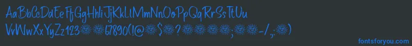 Route Du Soleil DEMO Font – Blue Fonts on Black Background