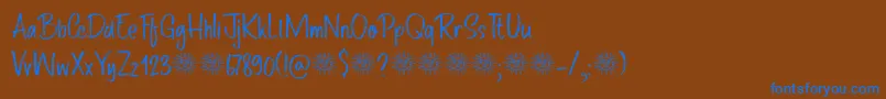 Route Du Soleil DEMO Font – Blue Fonts on Brown Background
