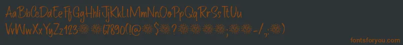 Route Du Soleil DEMO Font – Brown Fonts on Black Background