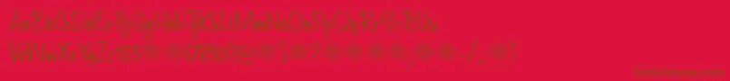 Route Du Soleil DEMO Font – Brown Fonts on Red Background