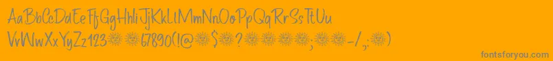 Route Du Soleil DEMO Font – Gray Fonts on Orange Background