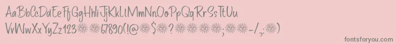 Шрифт Route Du Soleil DEMO – серые шрифты на розовом фоне