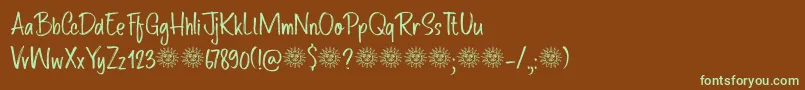 Route Du Soleil DEMO Font – Green Fonts on Brown Background