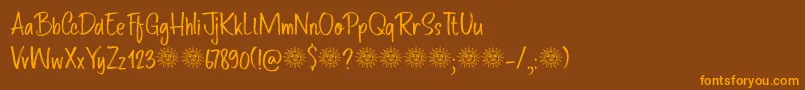 Route Du Soleil DEMO Font – Orange Fonts on Brown Background