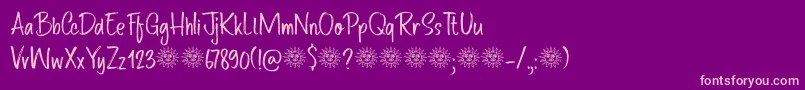 Route Du Soleil DEMO Font – Pink Fonts on Purple Background