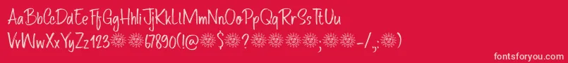 Route Du Soleil DEMO Font – Pink Fonts on Red Background