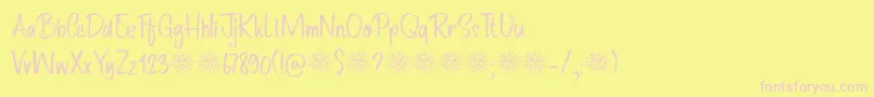 Route Du Soleil DEMO Font – Pink Fonts on Yellow Background