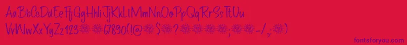 Route Du Soleil DEMO Font – Purple Fonts on Red Background