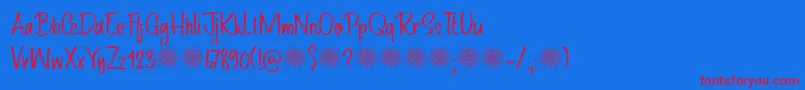 Route Du Soleil DEMO Font – Red Fonts on Blue Background